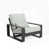 Coussin gris / cadre noir est en rupture de stock