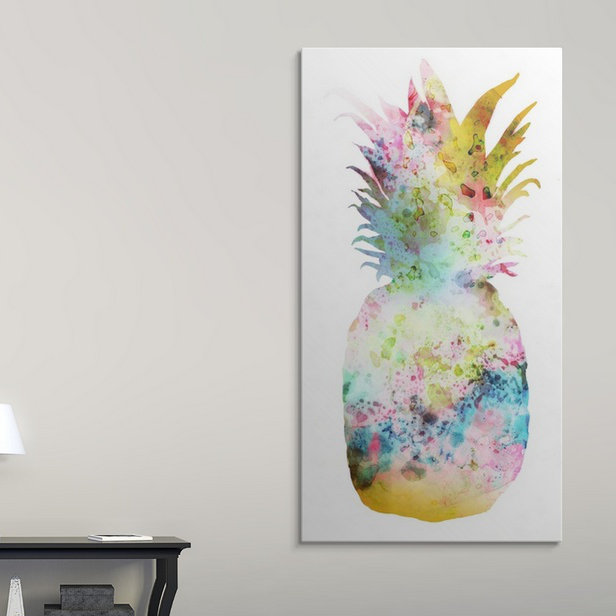 «Pineapple II», reproduction d'impression Tessio, H 36 po x l 18 po x P 1,5 po, Toile