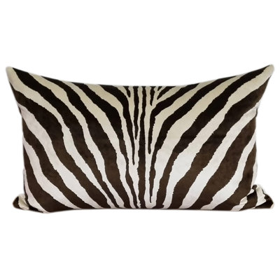 Zebra Velvet Viscose Pillow Cover And Insert