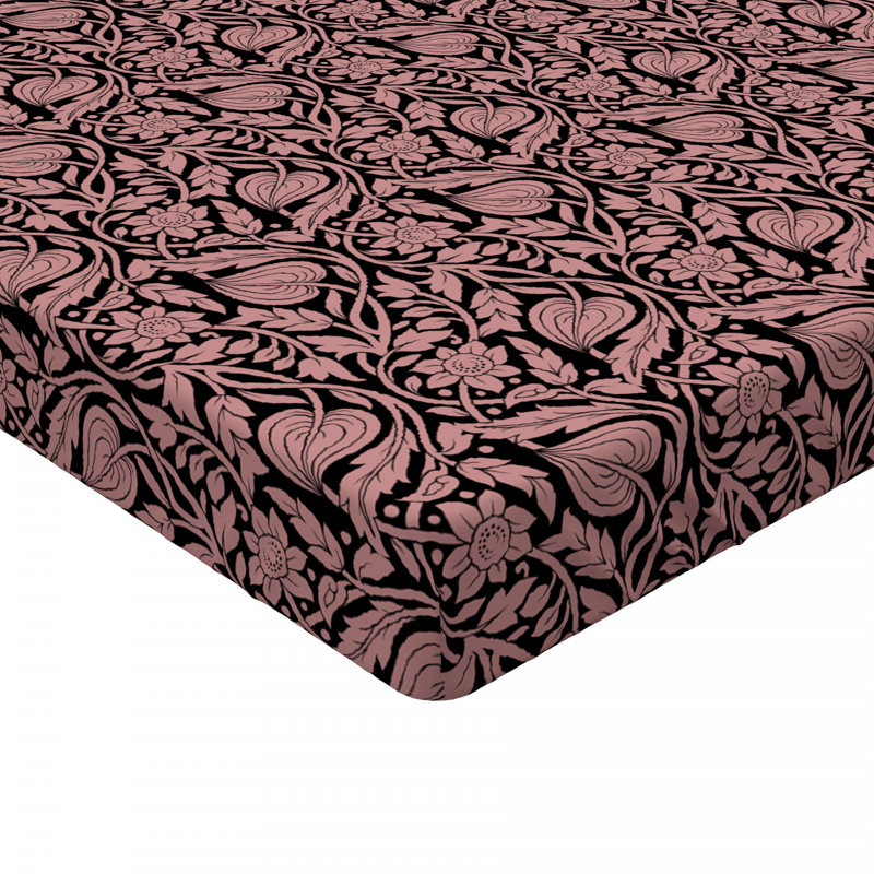 Microfiber Floral Fitted Sheet, Queen Fitted Sheet