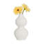 Vase en céramique blanche nervurée 10 "Liubomila-95418597-95418596