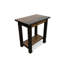 Table de bout étroite avec tablette Live Edge de la collection Apgar - teinture jacobine et laque transparente naturelle-746221716