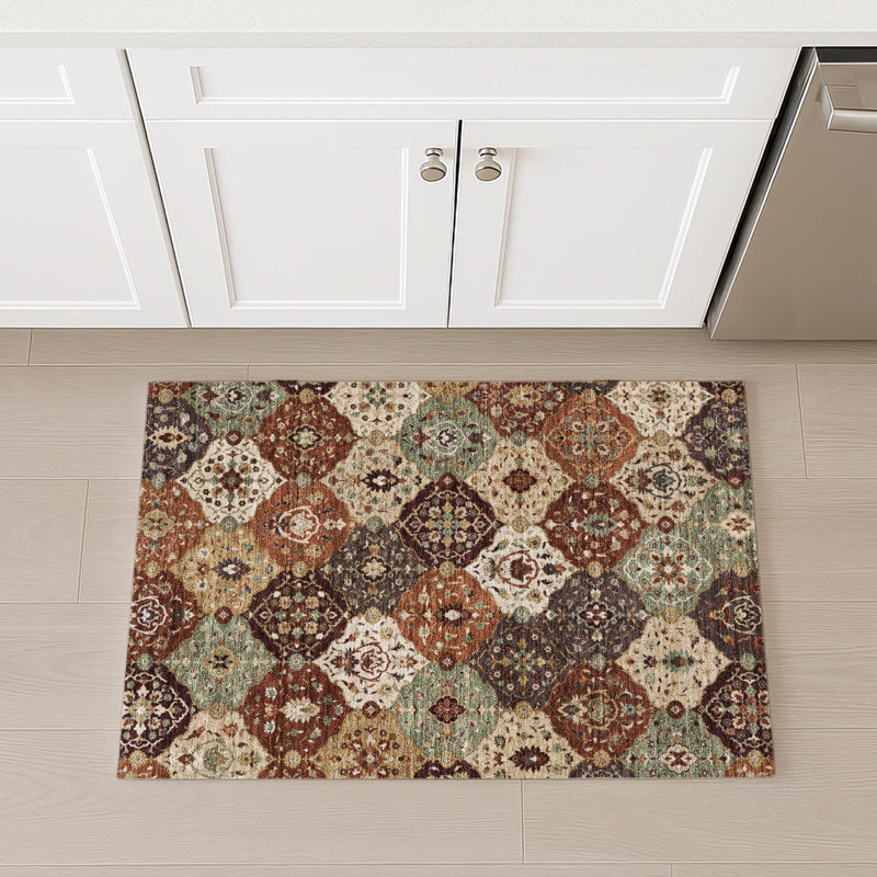 Tapis intérieur / extérieur lavable à la machine Matteson ACN2292, Rectangle 1 pi 8 po x 2 pi 6 po