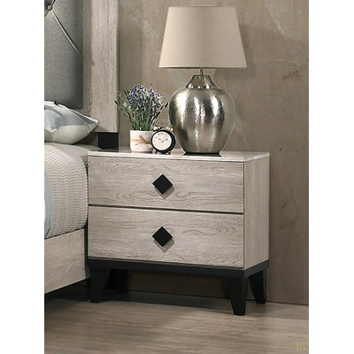 Table de chevet avec 2 tiroirs Smithson