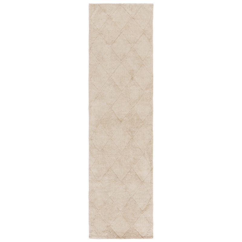 Easy Care 226 Hand Tufted Recycled Cotton Machine Washable Geometric Indoor Use Only Rug, Runner 2'3" x 9'