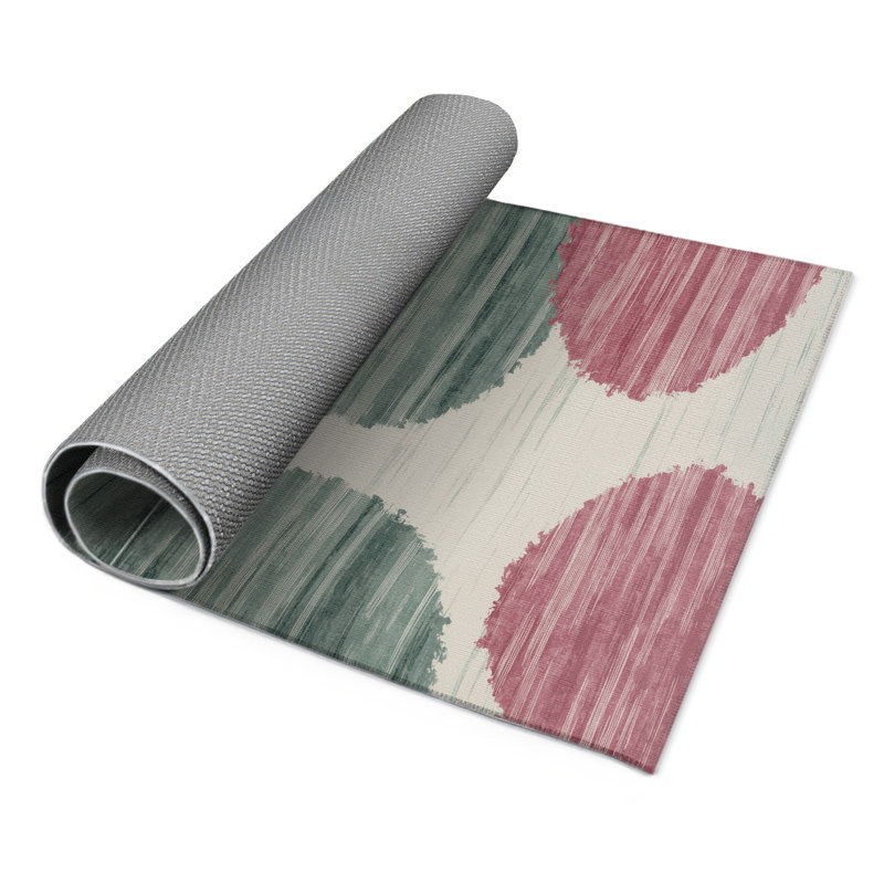 Tapis intérieur et extérieur gris Watercolor, Rectangulaire 2 pi x 3 pi
