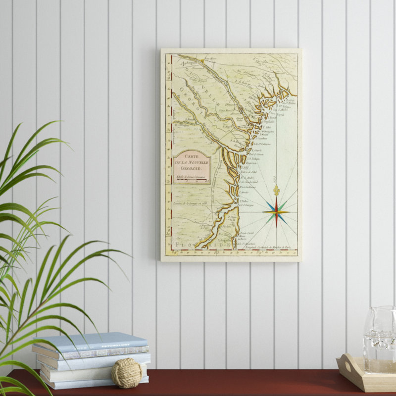 «Petite Map of Georgia», impression sur toile, H 30 po x l 20 po