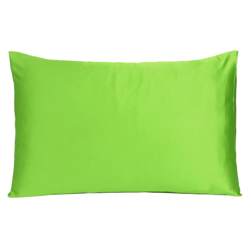 Taie d'oreiller en satin , Standard, Vert vif