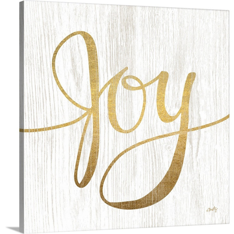 Reproduction d’art textuel sur toile, "Joy" par Misty Michelle, Toile tendue, H 20 po x l 20 po x P 1,25 po