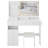 41" Large Size Left Drawer Desktop Vanity Table+Cushioned Stool Dresser Set-631448541