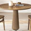 Table de salle à manger ronde en bois massif noyer-778253060