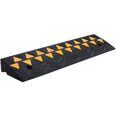 Rubber Curb Ramp 3.7" Rise Height Sidewalk Curb Ramp, 10" Width 39.4" Length Driveway Ramp For Curb, 15T Heavy Duty Rubber Ramp For Forklifts, Trucks, Buses, Cars, Wheelchairs, Bikes