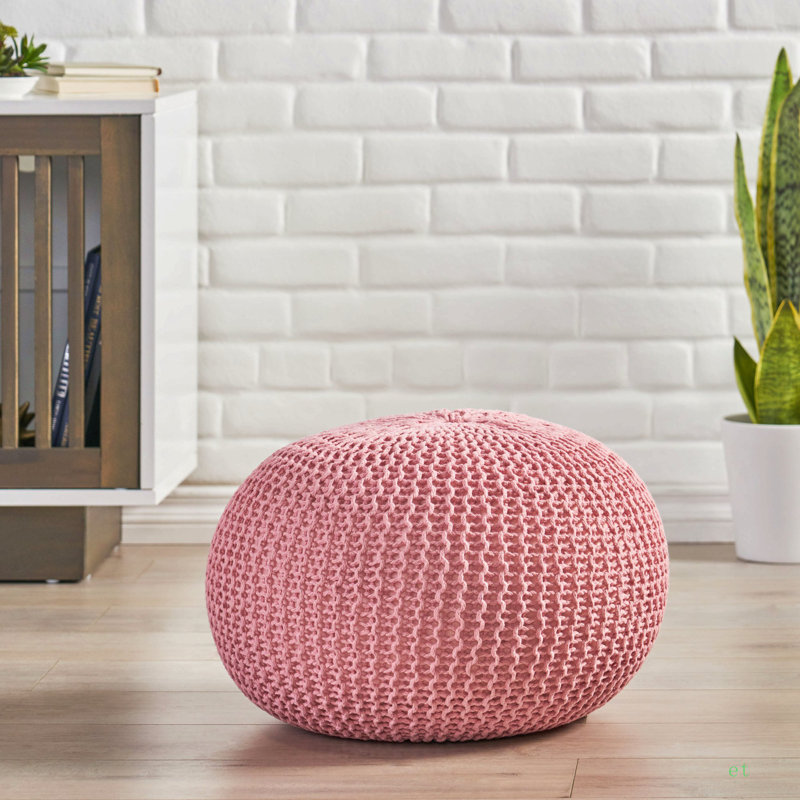 Pouf tricoté, sac de pois