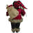 18" Standing Santa Christmas Figure with Snow Shoes and Bear