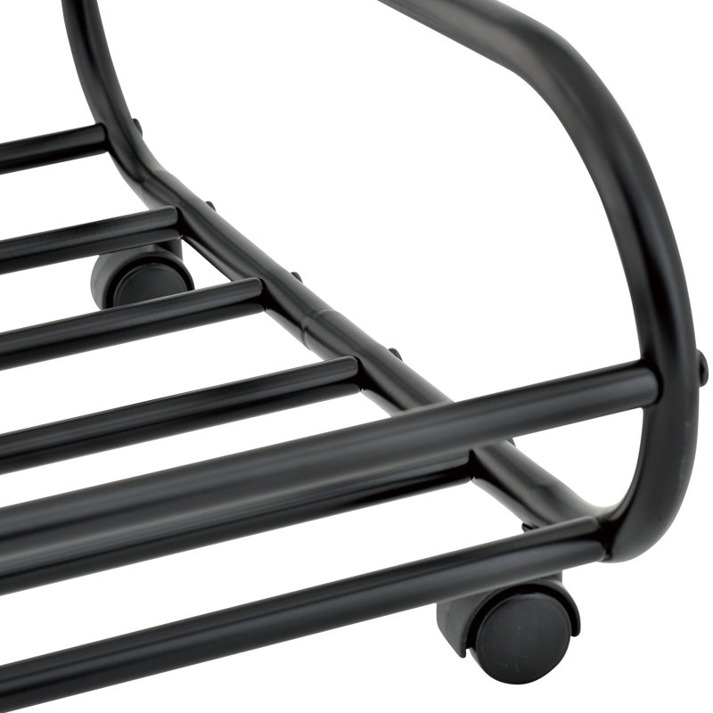 Metal Underbed Storage Rolling Cart, Black