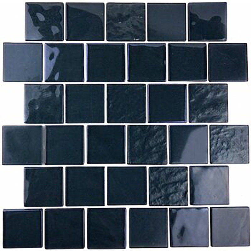 Landscape 2 in. x 2 in. Translucent Glass Plastic Face Mounted Brick Mosaic Designer Pool Tile