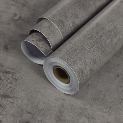 Modern Industrial Concrete Peel And Stick Wallpaper - Waterproof, Removable, Self-Adhesive, Thickened Matte Finish For Stylish Interior Decor