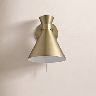 Puliafico Single Light Dimmable Plug-in Armed Sconce