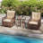 3 Pcs Patio Furniture Set With 2-tier Side Table And Cushions For Porch-1356618111