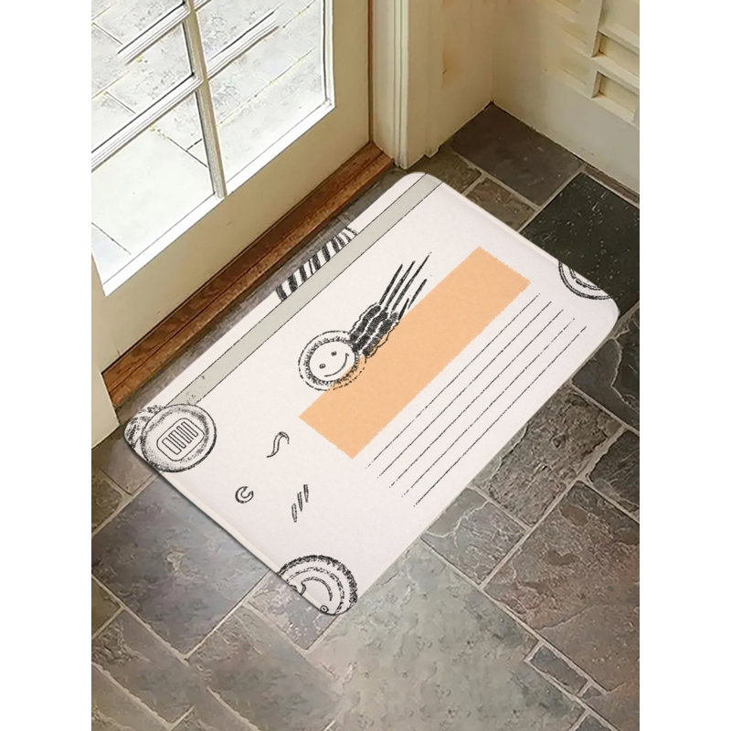 Tapis pour salle de bain Smiley Face Rocket, 16 X 24