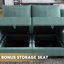 Canapé modulaire convertible HONBAY avec sièges de rangement Canapé modulaire 3 places pour petits espaces