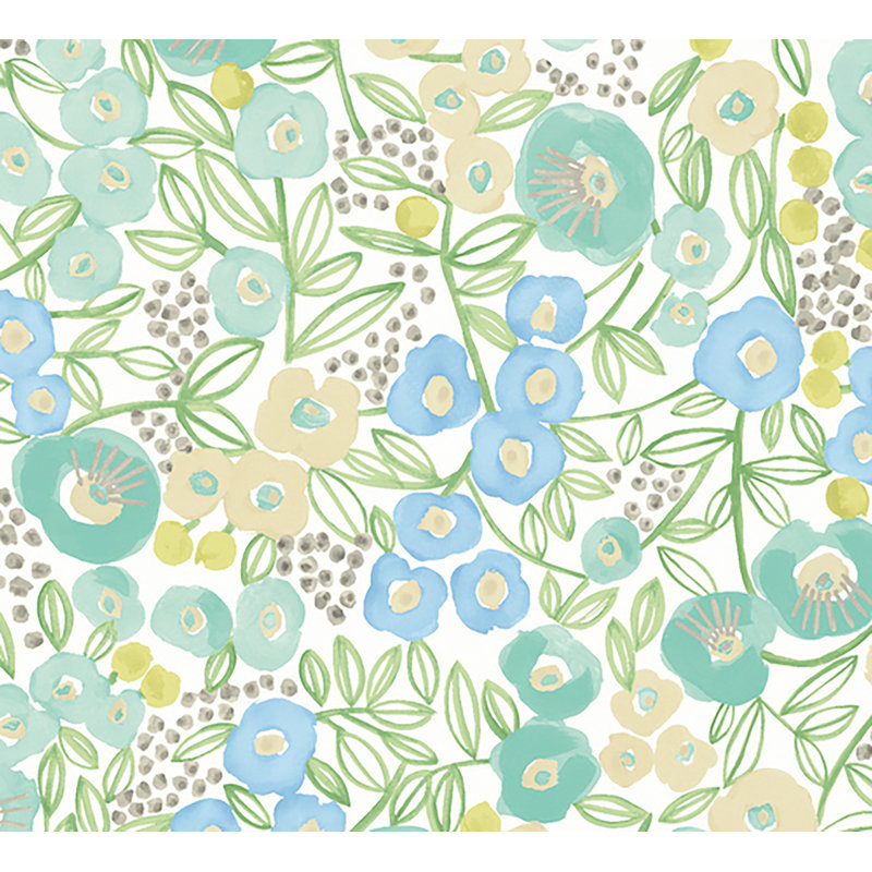 Rouleau de fleurs Persea, Bleu