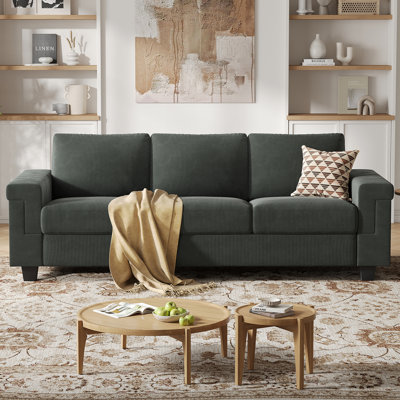 Dereon Square Arm Polyester Sofa