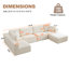 Ensemble de canapé modulaire rembourré en velours 6 pièces Brigitte-1418628093