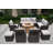 10 - Person Patio Conversation Set with Cushions-87386158-87386159