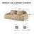82" Modern Modular Sectional Sofa for Living Room,Flannelette Fabric,highly textured,Oversized 2-Seater Couch with Deep Seat,Buckle connection,Anti-slip Design,No Assembly,boneless sofa-1406018099