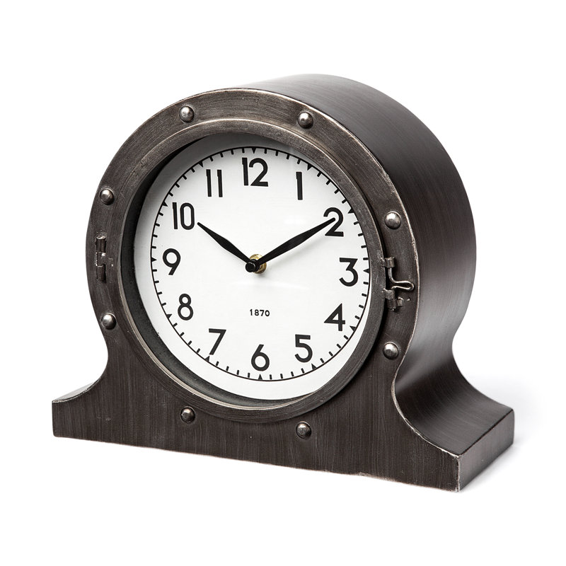 Quartz movement / Crystal Tabletop Clock in Brown