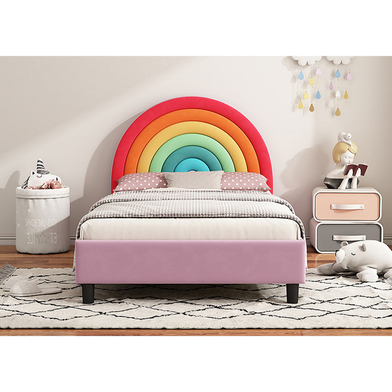 Lit plateforme tapissier Rainbow Design