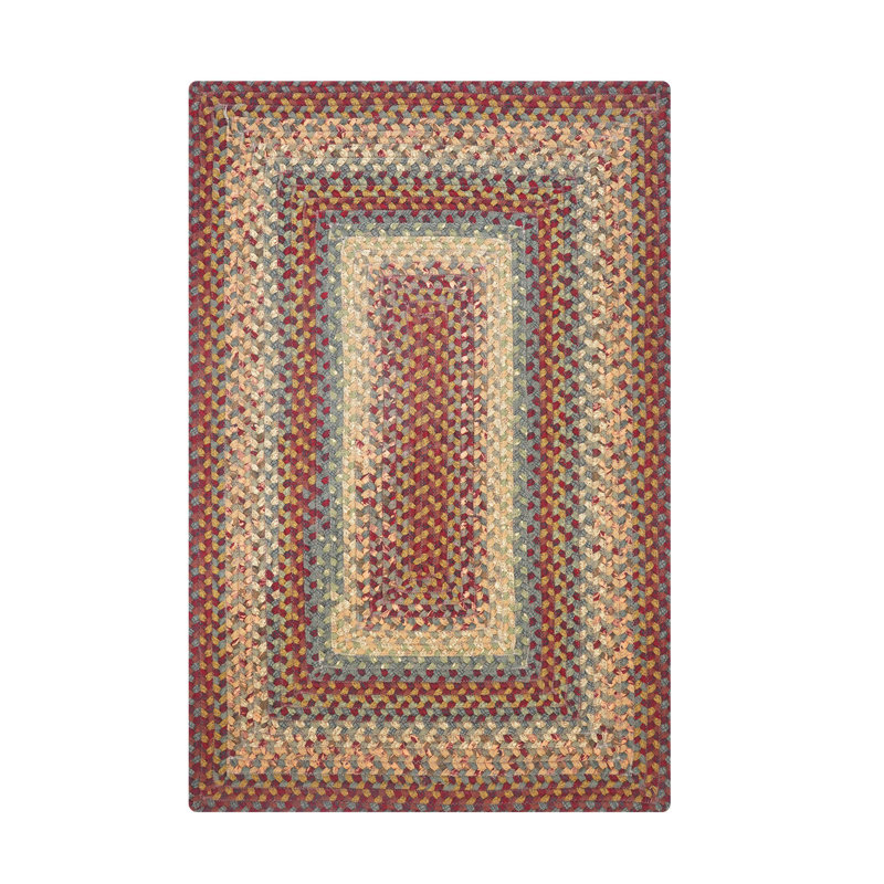 Privett Braided Cotton Rug for Coastal Decor Rug, Rectangle 2'3" x 3'9",  Blue/Green