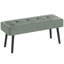 Doyline End of Bed Bench with Thick Padding and Steel Legs for Entryway-579909057