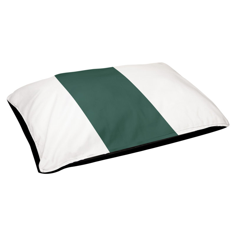 Coussin d'extérieur pour chien Florida Tribe, Très grand (l 50 po x P 40 po x H 7 po), White/Green/White