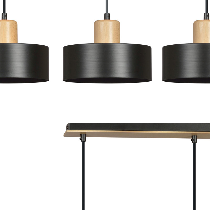 Ealf 3 - Light Kitchen Island Pendant, Black