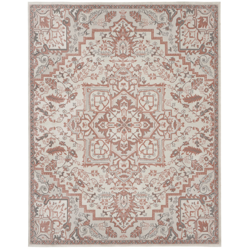 Tapis ivoire traditionnel Rheba, Rectangle 9 pi x 12 pi