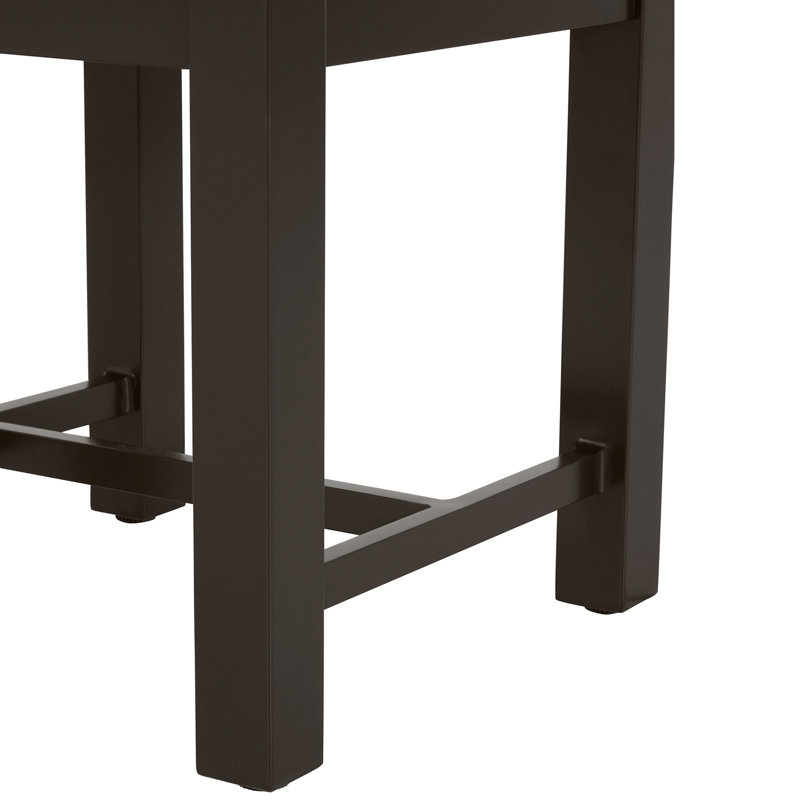Club Aluminum Outdoor Side Table, Mahogany