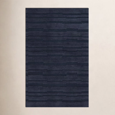Fairborn Black Hand-Tufted Wool Rug