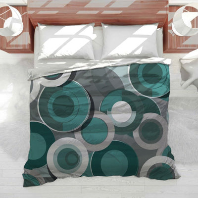 Trendy Modern Grid Cotton Blend Comforter