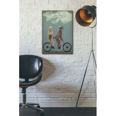 'Poodle Tandem,' by Fab Funky, Canvas Wall Art