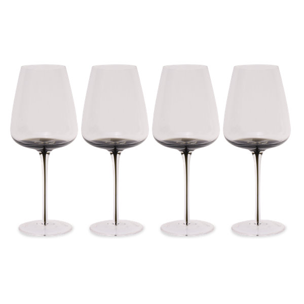 Set of 4 Starburst Mid Century Modern Etched Stemless Wine Glasses 15 Oz. 