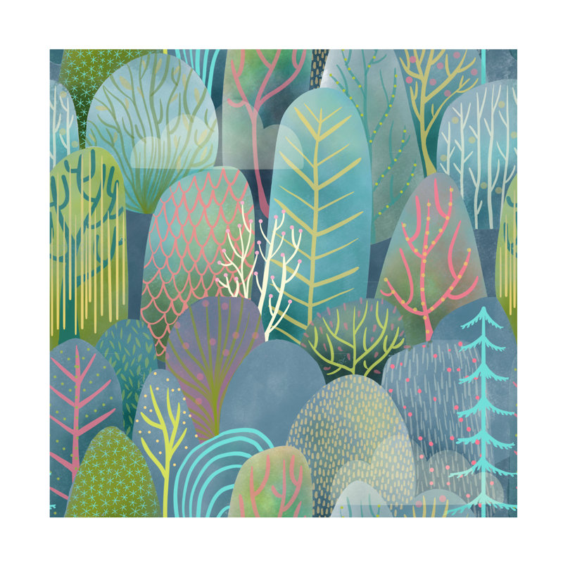 Rachel Hallquist Magical Forest Canvas Art, 14'' H x 14'' W