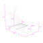 Lit plateforme tapissier simple en polyuréthane avec tête et pied de lit en forme de lapin-695383248