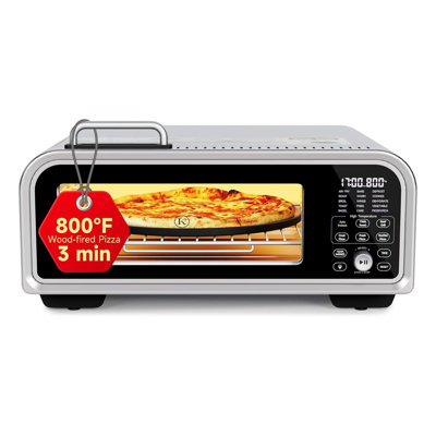 Friteuse à air numérique Kitchen Elite de 18 L, four à pizza à convection, argent