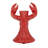 Scarlet Stoneware Lobster Taper Holder