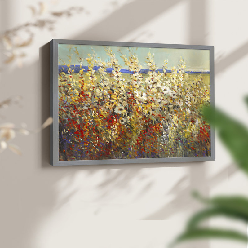 «Field of Spring Flowers II», reproduction encadrée, H 8 po x l 10 po, Gris