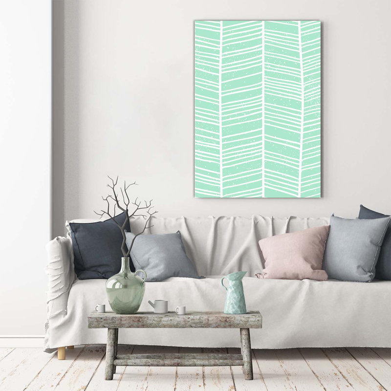 Herringbone Pattern - Wrapped Canvas Print