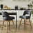 26" Seat Height Swivel Bar Stools Set of 4, Polyester Upholstered Seat on Solid Wood Frame-109712407-109712406-104346150