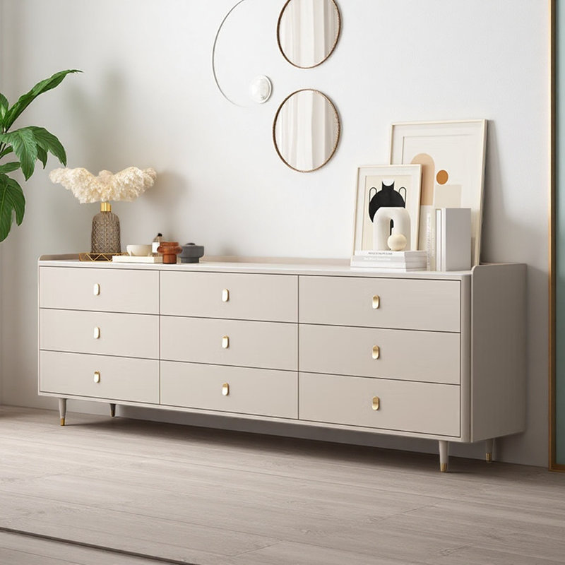 Meuble télé moderne, simple et léger, Kaki pâle, 33.46"H x 78.74"L x 15.75"W